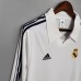 Real Madrid 01/02 Home White Long Sleeve Soccer Jersey